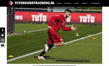Schermafbeelding van feyenoordtraining.nl