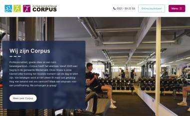 Schermafbeelding van fitnesscentrumcorpus.nl