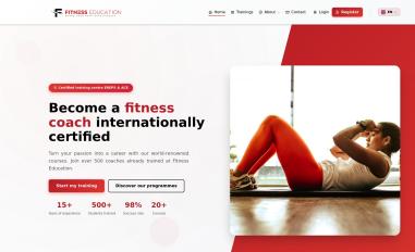 Schermafbeelding van fitnesseducation.academy