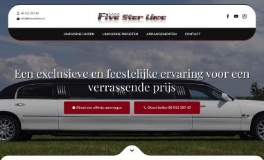 Schermafbeelding van fivestarlimo.nl