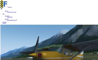 Schermafbeelding van flightgear.org