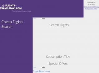 Schermafbeelding van flights.travelmaxi.com