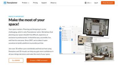 Schermafbeelding van floorplanner.com
