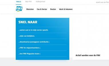 Schermafbeelding van fnv.nl