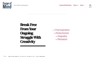 Schermafbeelding van forgeofmind.com