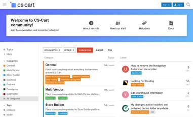 Schermafbeelding van forum.cs-cart.com