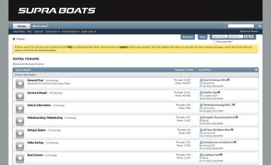 Schermafbeelding van forum.supraboats.com
