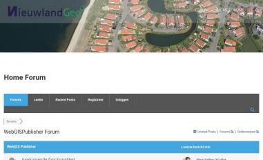 Schermafbeelding van forum.webgispublisher.nl