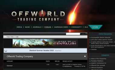 Schermafbeelding van forums.offworldgame.com