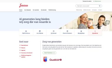 Schermafbeelding van franciscus.nl