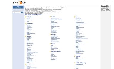 Schermafbeelding van freeadshome.com