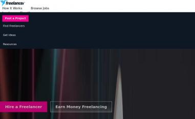 Schermafbeelding van freelancer.com