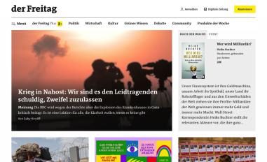 Schermafbeelding van freitag.de