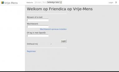 Schermafbeelding van friendica.vrije-mens.org