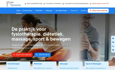 Schermafbeelding van fysiodynamics.nl