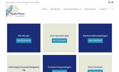 Schermafbeelding van fysioplazaschagen.nl