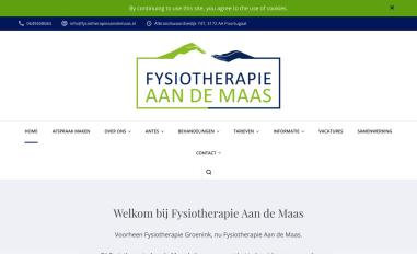Schermafbeelding van fysiotherapieaandemaas.nl