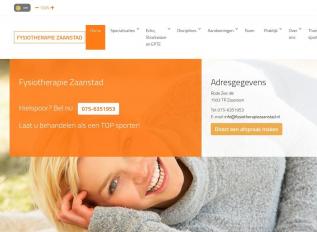 Schermafbeelding van fysiotherapiezaanstad.nl