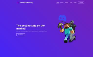 Schermafbeelding van gamestarhosting.com