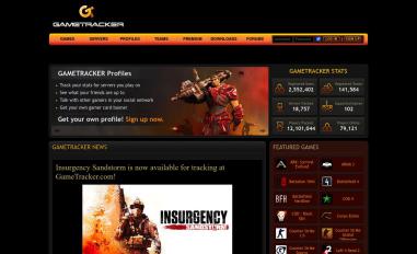 Schermafbeelding van gametracker.com