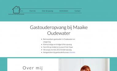 Schermafbeelding van gastouderopvangbijmaaike.nl
