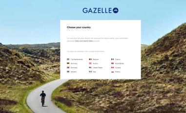 Schermafbeelding van gazellebikes.com