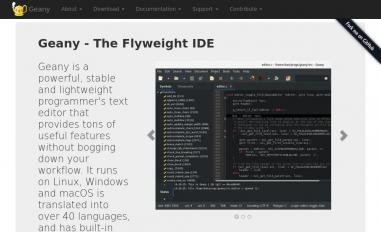 Schermafbeelding van geany.org