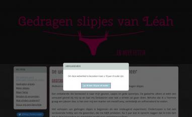 Schermafbeelding van gedragenslipjesvanleah.nl