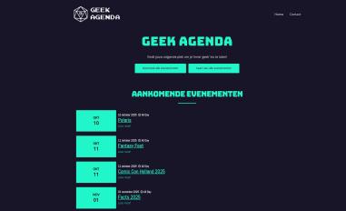 Schermafbeelding van geekagenda.nl