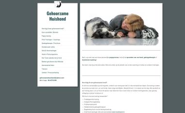 Schermafbeelding van gehoorzamehuishond.nl