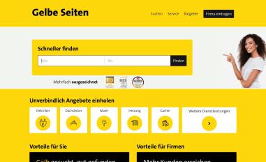 Schermafbeelding van gelbeseiten.de