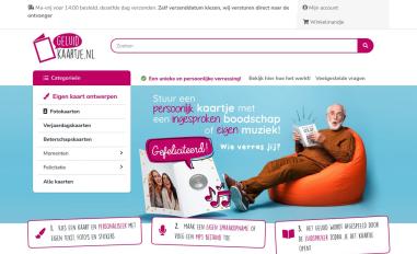 Schermafbeelding van geluidkaartje.nl