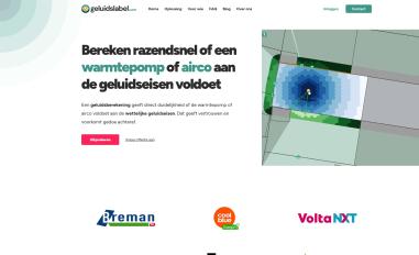 Schermafbeelding van geluidslabel.com
