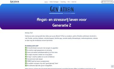 Schermafbeelding van genzation.nl