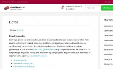 Schermafbeelding van gevelenwand.nl