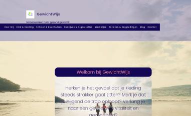 Schermafbeelding van gewichtwijs.nl