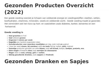 Schermafbeelding van gezond.webflow.io