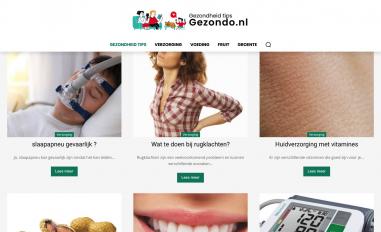 Schermafbeelding van gezondo.nl