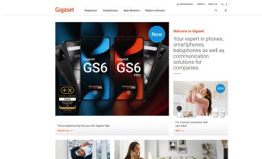 Schermafbeelding van gigaset.com