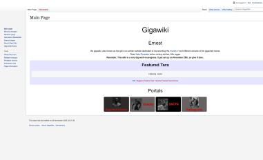 Schermafbeelding van gigawiki.org