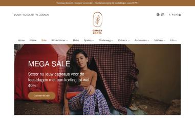 Schermafbeelding van gingerroots.nl