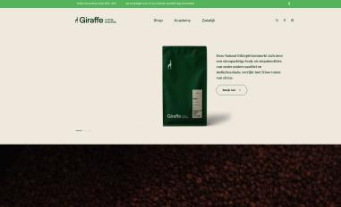 Schermafbeelding van giraffecoffee.com
