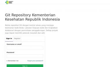Schermafbeelding van git.kemkes.go.id