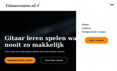 Schermafbeelding van gitaarcourse.nl