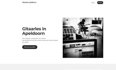 Schermafbeelding van gitaarlesapeldoorn.nl