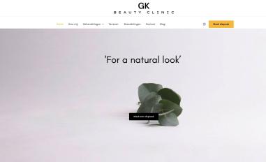 Schermafbeelding van gkbeautyclinic.nl