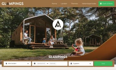 Schermafbeelding van glampings.com