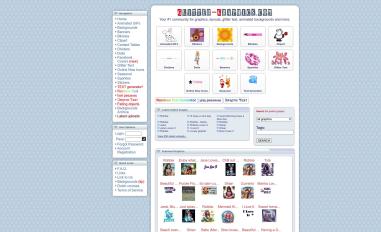 Schermafbeelding van glitter-graphics.com