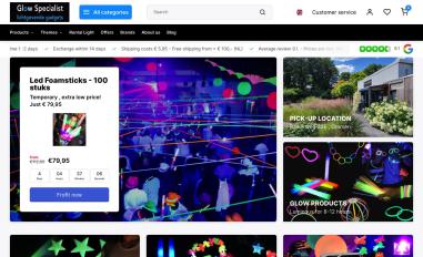 Schermafbeelding van glowspecialist.nl
