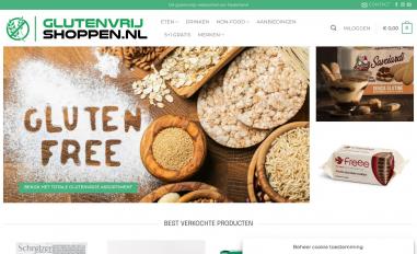 Schermafbeelding van glutenvrijshoppen.nl